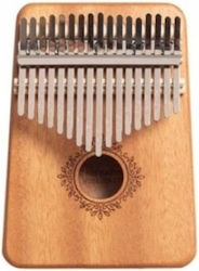 Foxmag24 Holzmusikinstrument Kalimba 17 Noten Zubehör Natürliche Holzfarbe