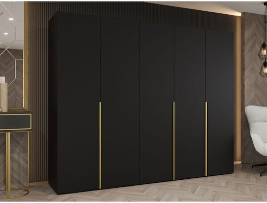 Пет врати Гардероб Hartford 538 Black, Gold 250x52x202см