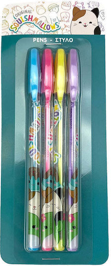 Gim Squishmallows Pens Ballpoint Set of 4 Pieces
