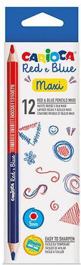 Carioca Double Marabu Pencil Red Blue 12 Pieces
