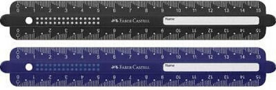 Faber Castell Ruler 30 Cm Dots Break-Resistant 172130 4005401721307 Blue Nibs