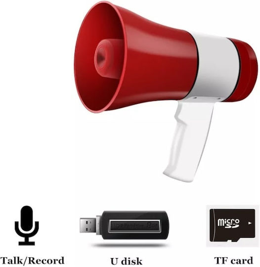 Speaker Battery 30w Power Playback Recording Function On Off Button Volume Control Memory Card Reader Usb Red White