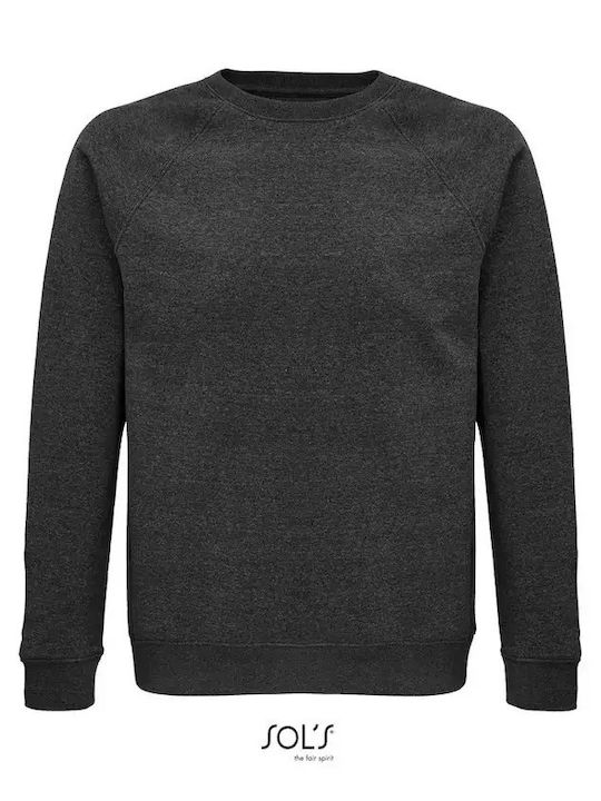 Sol's Space Ανδρικό Διαφημιστικό T-shirt Μακρυμάνικο Charcoal Melange