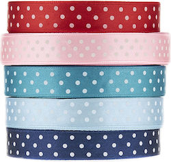Satin-Bänder Polka Dot 15mm 40813-10 Blau Marine