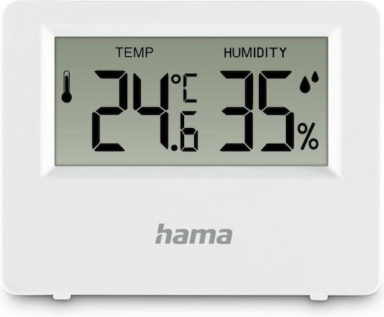 HAMA Ψηφιακό Θερμόμετρo & Υγρασιόμετρo για Χρήση σε Εσωτερικό Χώρο