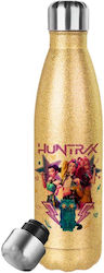 Huntrix K-pop Series Metal Bottle Thermos Glitter Gold Stainless Steel Double-Walled 500ml Huntrix K-pop Series Metal Bottle Thermos Glitter Gold Stainless Steel Double-Walled 500ml