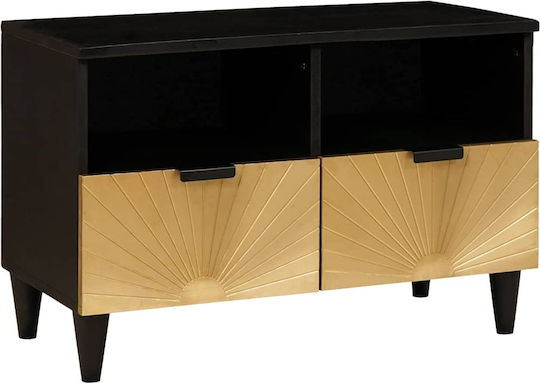 vidaXL TV-Ständer Schwarz und Gold M70xT33xH46cm