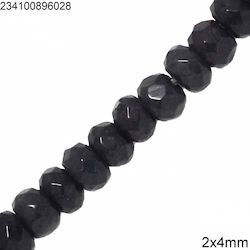 Mărgele Rodela Tagié 2x4mm 234100896 Gri Închis 10 Bucăți