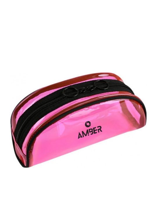 Toiletry Bag Amber Transparent Fuchsia Am2031 21 x 8 x 9 cm