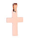 Men's Cross from Rose Gold Plated Steel