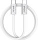 BWOO Braided USB 2.0 Cable USB-C male - USB-C 240W PD Λευκό 1m