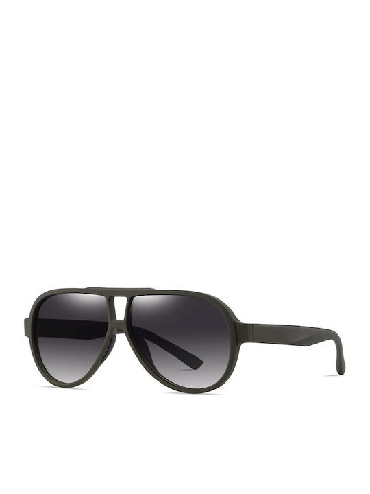 Moscow Mule Men's Sunglasses with Black Plastic Frame and Black Gradient Polarized Lens MM/11110/2-Khaki-Terra