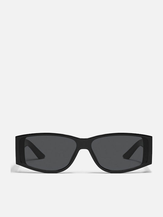 Quay Australia Damen Sonnenbrille mit Schwarz Kunststoff Gestell und Schwarz Linse 476761