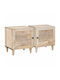 Bedside Tables Made of Solid Mango Wood 2 Pieces 40x33x46cm