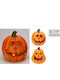 Koopman Ceramic Pumpkin Halloween LED 14x15cm 3 Designs Battery
