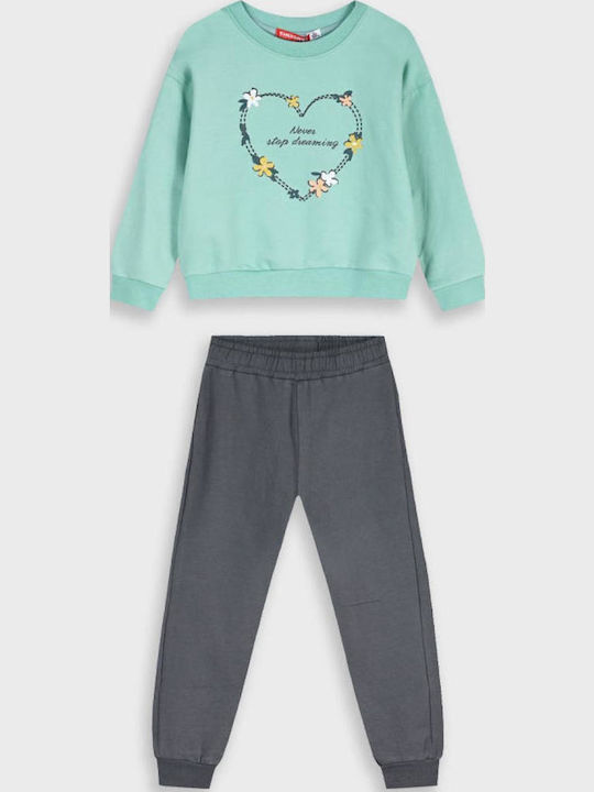 Energiers Kids Sweatpants Set Bay Leaf Mint 2pc...