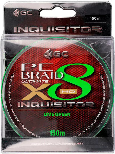 Fishing Filament Golden Catch Inquisitor Lime Green X8 PE 1.2 150m