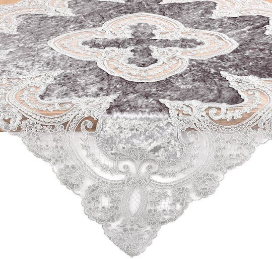 Fylliana Покривка за маса Ленена Blue-grey 85x85бр