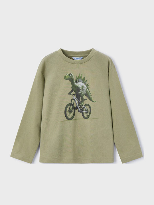Mayoral Kids' Shirt Long Sleeve Light Green