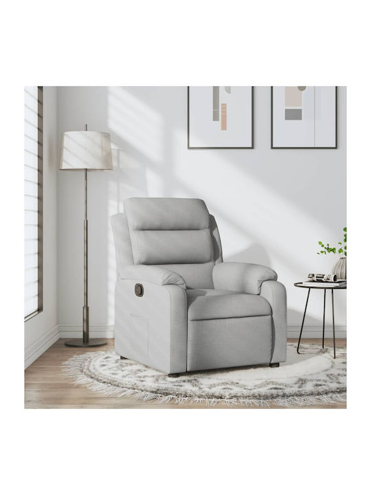 Фотьойл Relax С поставка за крака Светло сиво 75x92.5x100см