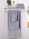 Homeone Σετ Πετσέτες Μπάνιου 3τμχ Grey Βάρους 500gr/m²