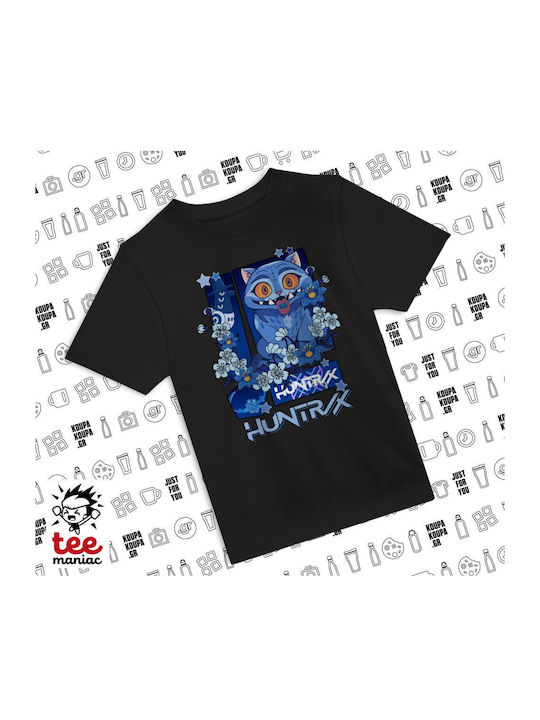 Παιδικό T-shirt Μαύρο Huntrix Derpy The Blue Tiger