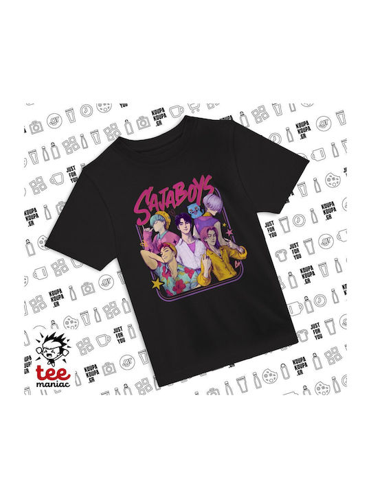 Kinderoberteile T-Shirt Schwarz Huntrix Saja KP_31153_tshirt-kid-schwarz