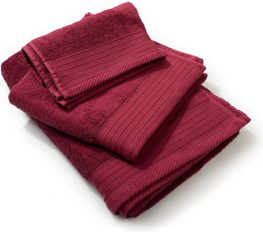 Dimcol Προσώπου Πενιέ 50x100εκ. Bordeaux Βάρους 500gr/m²