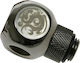 Bitspower Adapter Q-Splitter G1/4 Inch Male To 3x G1/4 Inch Female Rotatable Glossy Black
