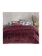 Nef-Nef Homeware Duvet Cover with Microfiber Filling Queen 220x240cm Singular Bordo 220 GSMGsm