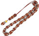 Worry Beads Camel Bone Graven Brown 21 Beads