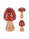 Wooden Mango Mushroom 9x15cm Red 2 Designs