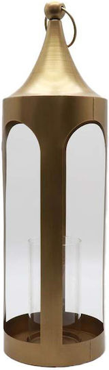 InTheBox Tabletop Metallic Lantern Gold 19x19x64cm