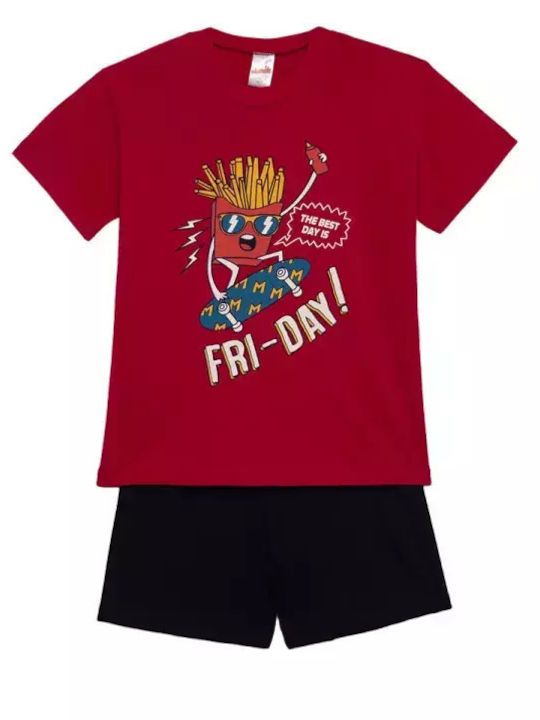 Minerva Παιδική Πιτζάμα Καλοκαιρινή Cherry Friday