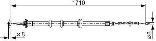 Handbrake Cable Citroen Nemo Van Aa Peugeot Bipper Aa Bipper Tepee Fiat Fiorino Van 225 Qubo 225 321468-403