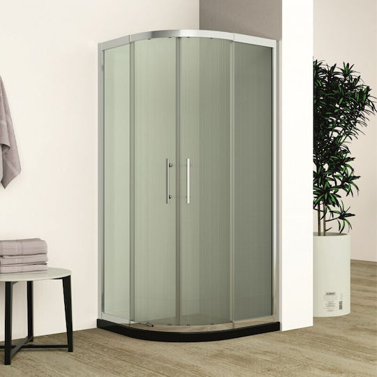 Inter Ceramic Кабинет Душ с Плъзгащи се Врата 105x110см