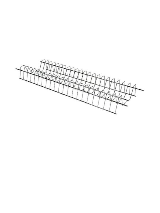 Suport Pentru Farfurii De Dulap Metalic 96cm Argintiu