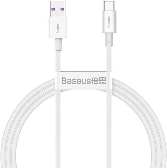 Baseus Charging USB 2.0 Cable USB-C male - USB-A 100W Λευκό 2m P10355703221-B2