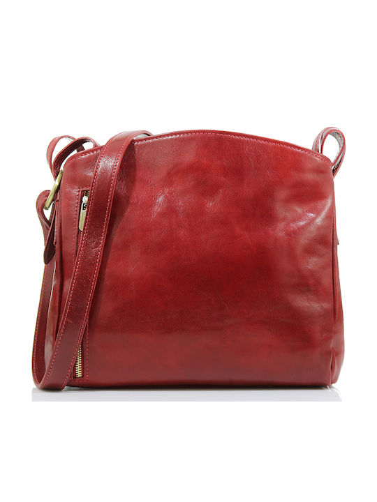 Passaggio Leather Leather Women's Bag Shoulder Red