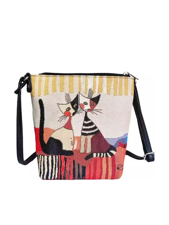 Signare Sling Cat Γυναικεία Τσάντα Χιαστί Πολύχ...