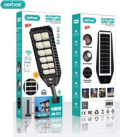 Aerbes Street Solar Light 400W with Motion Sensor, Photocell and Remote Control IP65