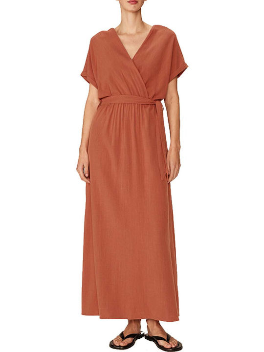 Grace & Mila Summer Maxi Shirt Dress Terracotta