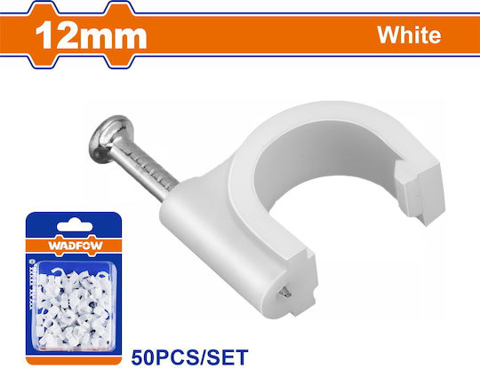 Wadfow Wfq1k12 Wire Clips Cable Support 12mm 50 Pieces