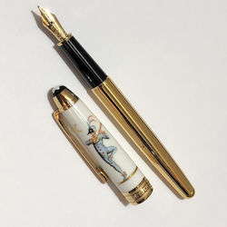 MontBlanc Meisterstück Πένα Γραφής Λευκή με Μπλ...