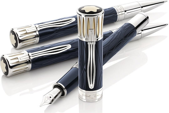 MontBlanc Σετ Πένα Γραφής Μπλε με Μπλε Μελάνι