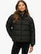 D1 Sdsw Non Hooded Sports Puffer Jkt Γυναικείο Αθλητικό Μπουφάν Μαύρο