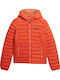 Fuji Damen Puffer Jacke für Winter Orange