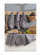 UnicUtil Towel from 100% Cotton in Gray Color 30x50cm 6pcs