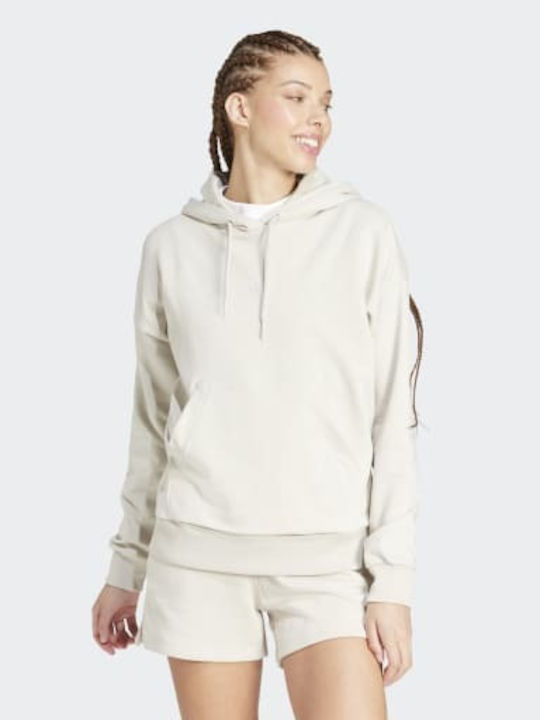 adidas Essentials Φούτερ Μπεζ με Κουκούλα