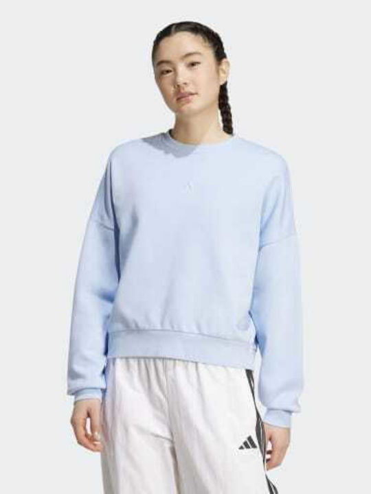 Logo Women's Sweatshirt Hooded Turquoise